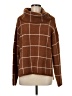 Lumiere Plaid Brown Turtleneck Sweater Size M - photo 1