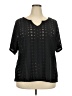Unbranded Black Short Sleeve Blouse Size 3XL - photo 1