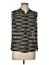 J.Crew Stripes Black Sleeveless Button-Down Shirt Size 10 - photo 1