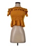 BCBGeneration Gold Short Sleeve Top Size S - photo 1