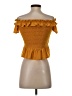 BCBGeneration Gold Short Sleeve Top Size S - photo 2