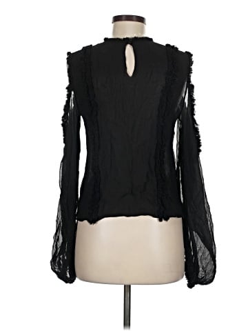 Alexis Long Sleeve Silk Top (view 2)