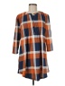 Reborn Plaid Orange Casual Dress Size M - photo 1