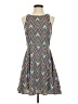 GB 100% Polyester Chevron-herringbone Teal Cocktail Dress Size S - photo 1