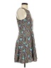 GB 100% Polyester Chevron-herringbone Teal Cocktail Dress Size S - photo 4