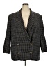 Rena Rowan Checkered-gingham Gray Blazer Size 20 - photo 1