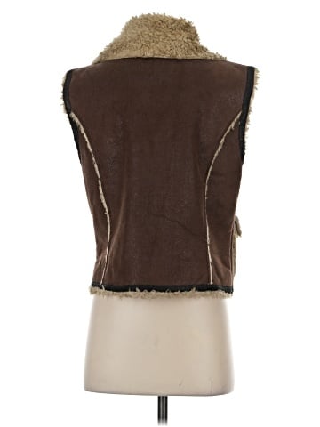 Black Rivet Faux Fur Vest (view 2)