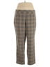 Investments Plaid Brown Casual Pants Size 18 - photo 1