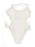 Berlook 100% Polyester Solid Ivory One Piece Swimsuit Size XL - photo 1