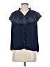 Ramy Brook 100% Polyester Blue Short Sleeve Blouse Size M - photo 1