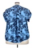 Roaman's 100% Polyester Tropical Blue Short Sleeve Blouse Size 22W - photo 2