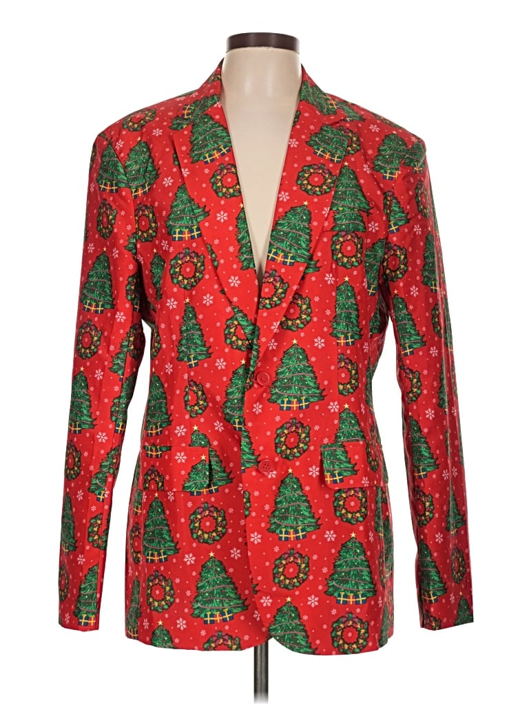 Pre-owned Assorted Brands Blazer Jacket In Red