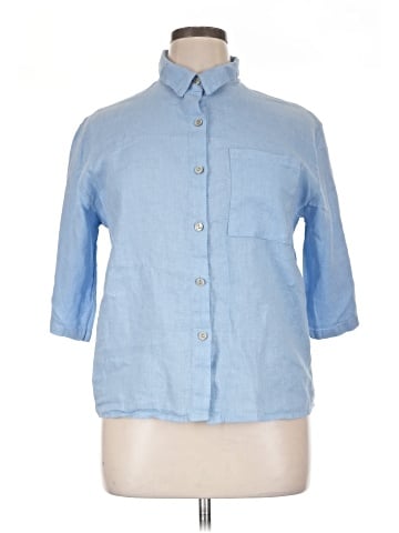 Puro Lino 3/4 Sleeve Button-Down Shirt (view 1)