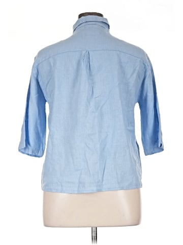 Puro Lino 3/4 Sleeve Button-Down Shirt (view 2)