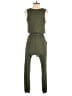 Pink Lily Solid Green Jumpsuit Size S - photo 2