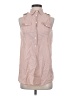 J.Crew Pink Sleeveless Button-Down Shirt Size XXS - photo 1