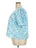 Draper James Floral Blue Short Sleeve Blouse Size XXL - photo 5