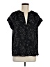 A.L.C. 100% Silk Stars Black T-Shirt Size M - photo 1