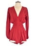 Motel Rocks 100% Viscose Solid Red Romper Size S - photo 1