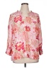 Talbots 100% Viscose Floral Pink 3/4 Sleeve Blouse Size XL - photo 1