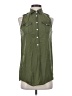 J.Crew 100% Cotton Green Sleeveless Button-Down Shirt Size XXS - photo 1