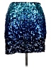 Maner 100% Alpaca Ombre Blue Wool Skirt Size XL - photo 2