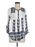 Pale Sky 100% Rayon White Long Sleeve Blouse Size M - photo 1