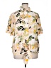 Sweet Rain 100% Polyester Floral Yellow Short Sleeve Blouse Size 1X - photo 1