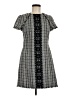 Eliza J 100% Polyester Tweed Gray Casual Dress Size 6 - photo 1