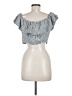 A New Day Silver Short Sleeve Top Size M - photo 2