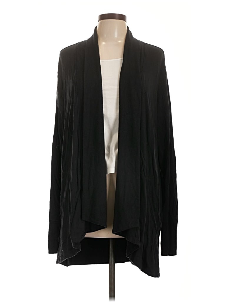 Pre-owned Athleta Cardigan Sweater In Black