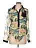 Love Tree 100% Polyester Print Green Long Sleeve Blouse Size L - photo 1