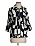 Variations Print Black 3/4 Sleeve Blouse Size S - photo 1