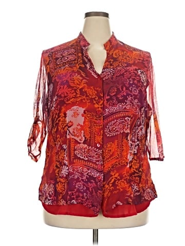 Coldwater Creek 3/4 Sleeve Silk Top (view 1)