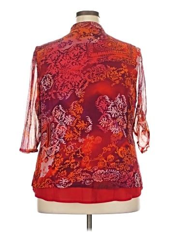 Coldwater Creek 3/4 Sleeve Silk Top (view 2)