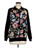 Assorted Brands 100% Polyester Floral Black Track Jacket Size M - photo 1