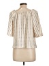 Ann Taylor LOFT Ivory Short Sleeve Blouse Size L - photo 2
