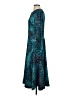 Natori 100% Polyester Animal Print Teal Casual Dress Size 4 - photo 5