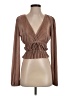 Zara Brown Long Sleeve Blouse Size S - photo 1