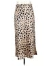 Réalisation 100% Silk Animal Print Tan Brown Silk Skirt Size XS - photo 1