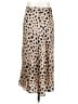 Réalisation 100% Silk Animal Print Tan Brown Silk Skirt Size XS - photo 2