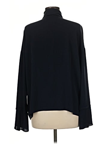 Theory Long Sleeve Silk Top (view 2)