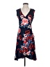 Wrapper Floral Blue Casual Dress Size S - photo 1