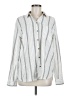 Universal Thread Stripes Ivory Long Sleeve Button-Down Shirt Size M - photo 1
