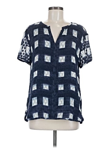 Tory Burch Short Sleeve Silk Top (view 1)