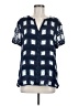 Tory Burch Blue Short Sleeve Silk Top Size M - photo 1