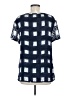 Tory Burch Blue Short Sleeve Silk Top Size M - photo 2