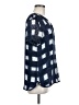 Tory Burch Blue Short Sleeve Silk Top Size M - photo 4