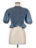 Zara Blue Short Sleeve Blouse Size M - photo 1