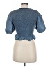 Zara Blue Short Sleeve Blouse Size M - photo 2